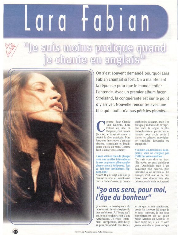 rencontre avec lara fabian
