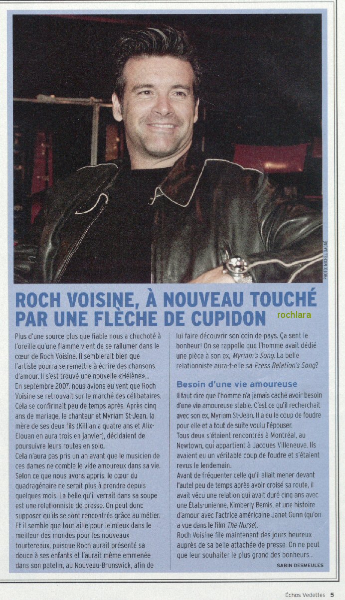 Roch Voisine Presse 2008 Canada